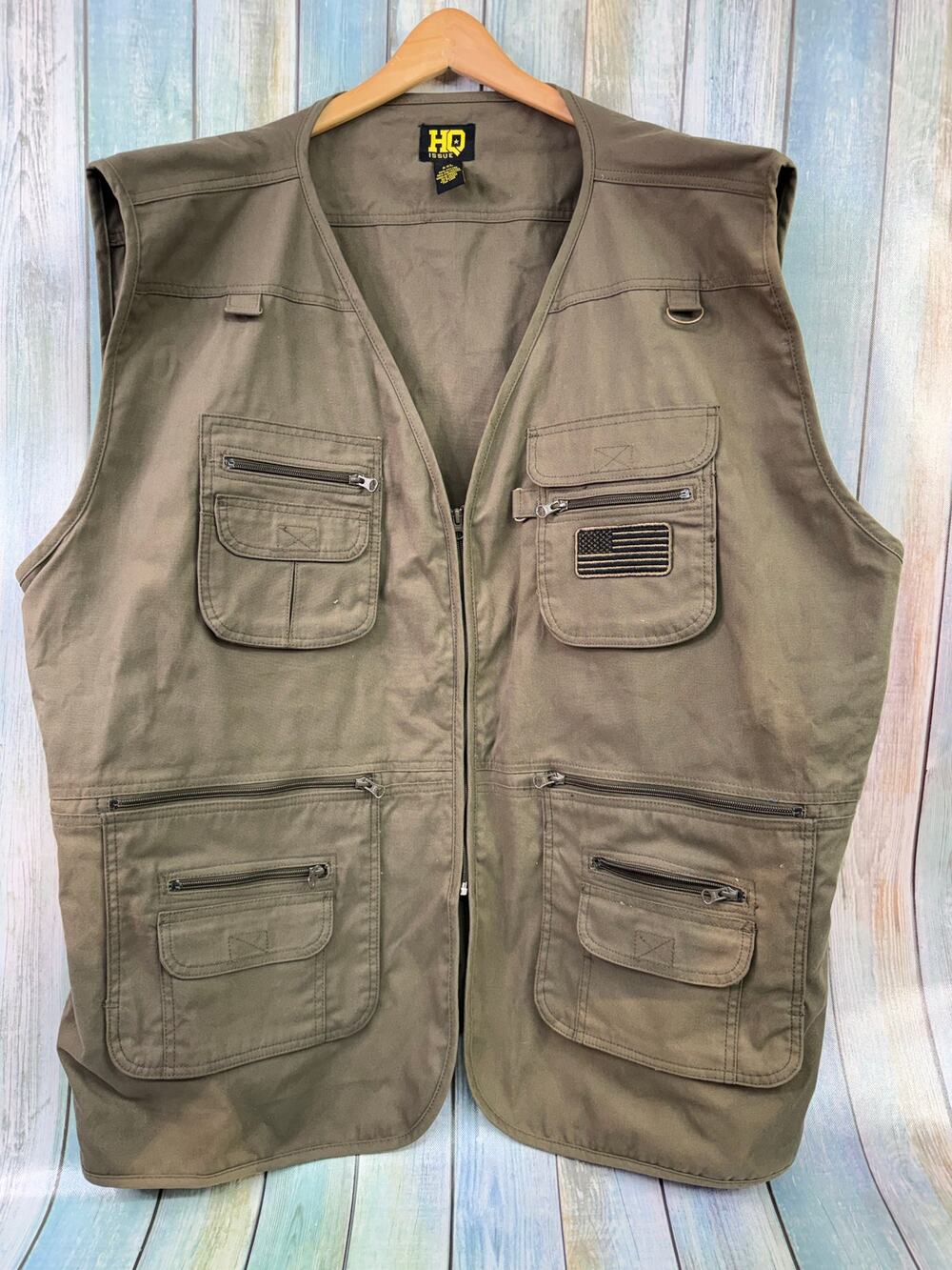 HQ Issue Concealed Carry Vest Men's Size 5XL Hunting Fishing Outdoors Khaki Tan